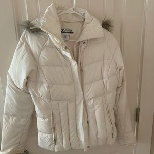 Columbia puff jacket with faux fur hood